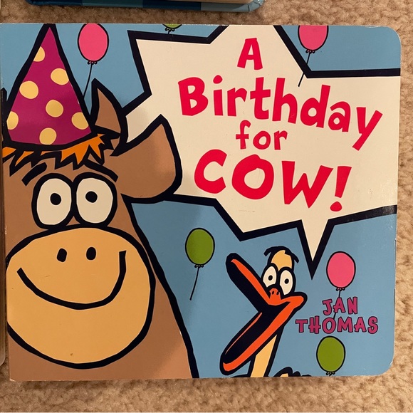 4 Baby Board Books. Cheerios, First 100 Animals word book, A Birthday Cow - Picture 4 of 5